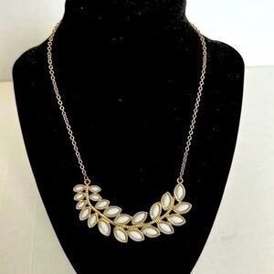 ZAD Gold & Mint Pastel Fern Necklace